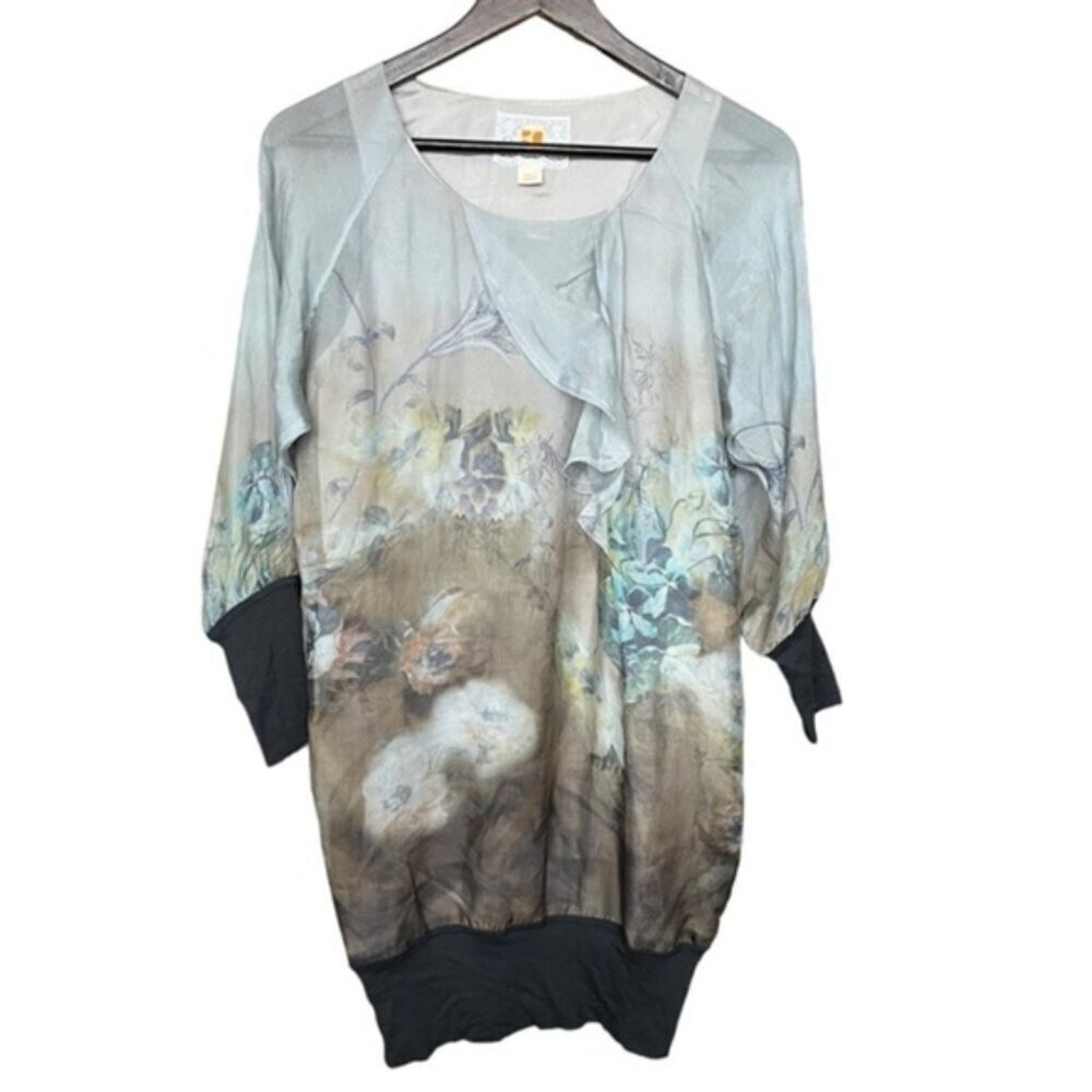 BOSS Orange Hugo Boss Kalotta‎ Silk Ruffle Front Tunic DressWomen Size US 2